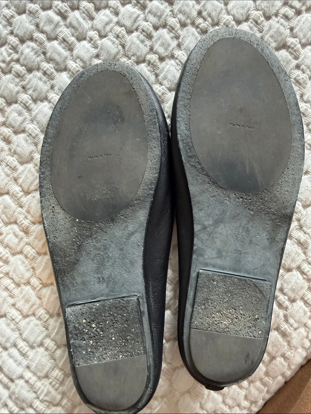 THE ROW / black leather elastic strap ballet flats / 38 - Picture 7 of 8